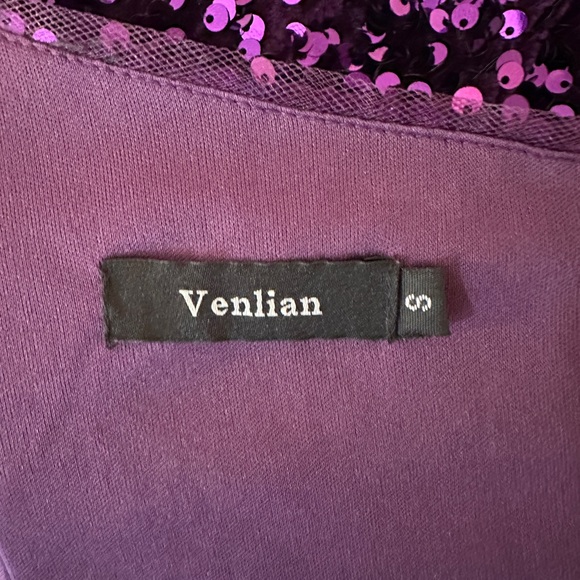 Venlian Womens Purple Sequin One Shoulder Mini Formal Dress Size Small - Picture 5 of 5